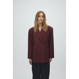Amariella Blazer | Maroon Noir