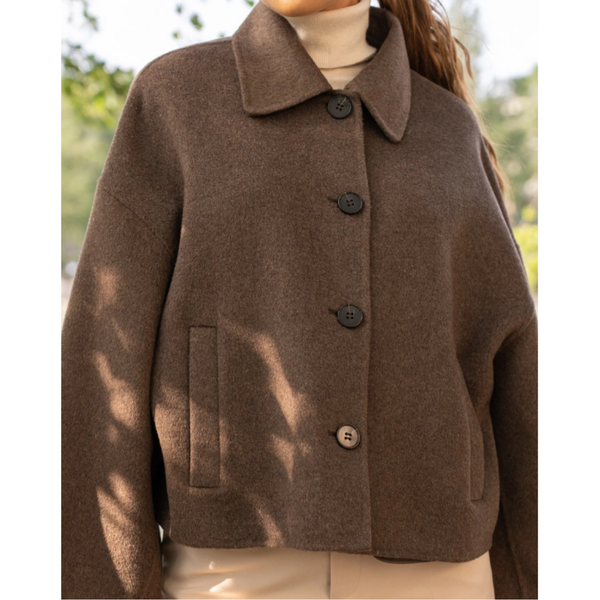 Wool Mix Coat | Chocolate