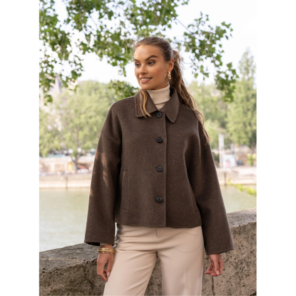 Wool Mix Coat | Chocolate