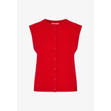Gesine-M Knitted Vest | Red Aura