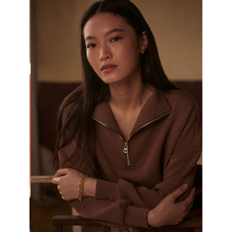 Hawley Half Zip | cinnamon