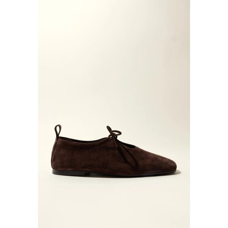 Katy soft Leather Flat | Chocolate