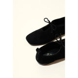 Katy soft Leather Flat | Black
