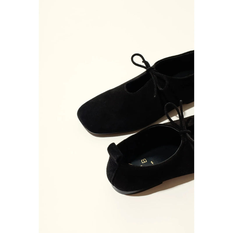 Katy soft Leather Flat | Black