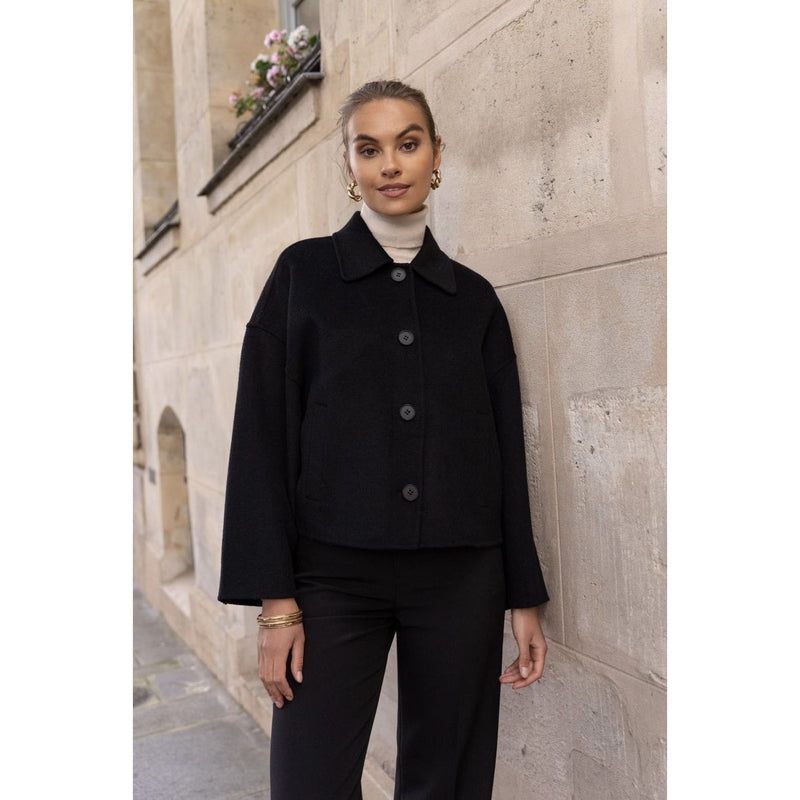 Wool Mix Coat | Black