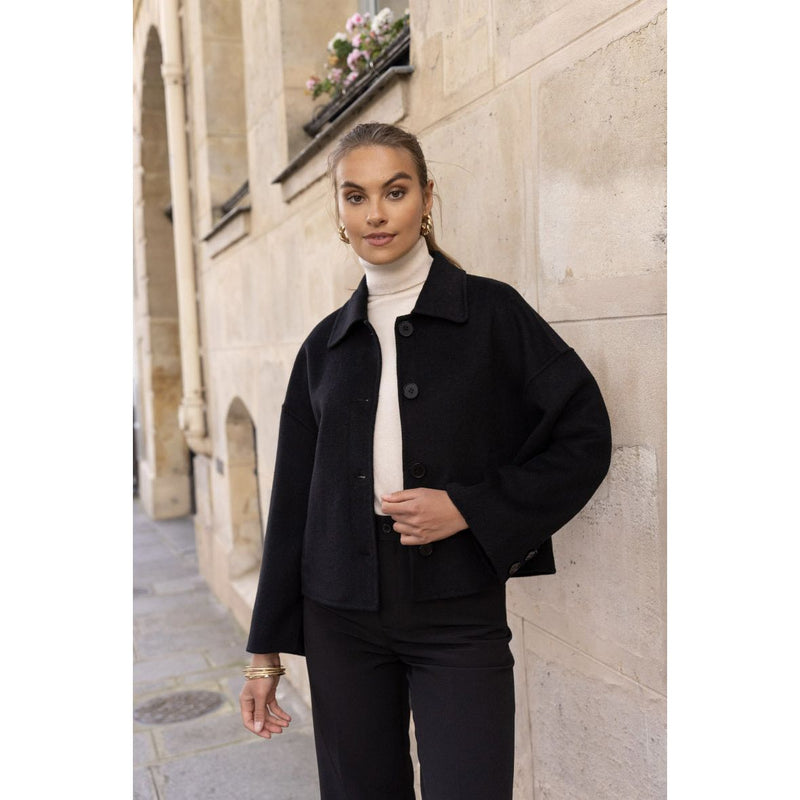 Wool Mix Coat | Black