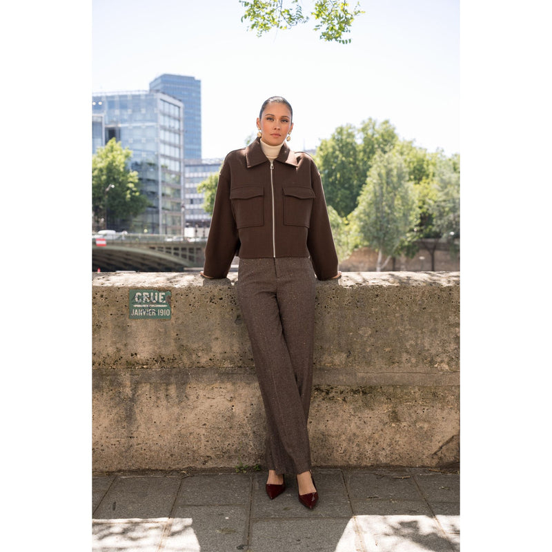 Box jacket | Dark brown