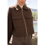 Box jacket | Dark brown