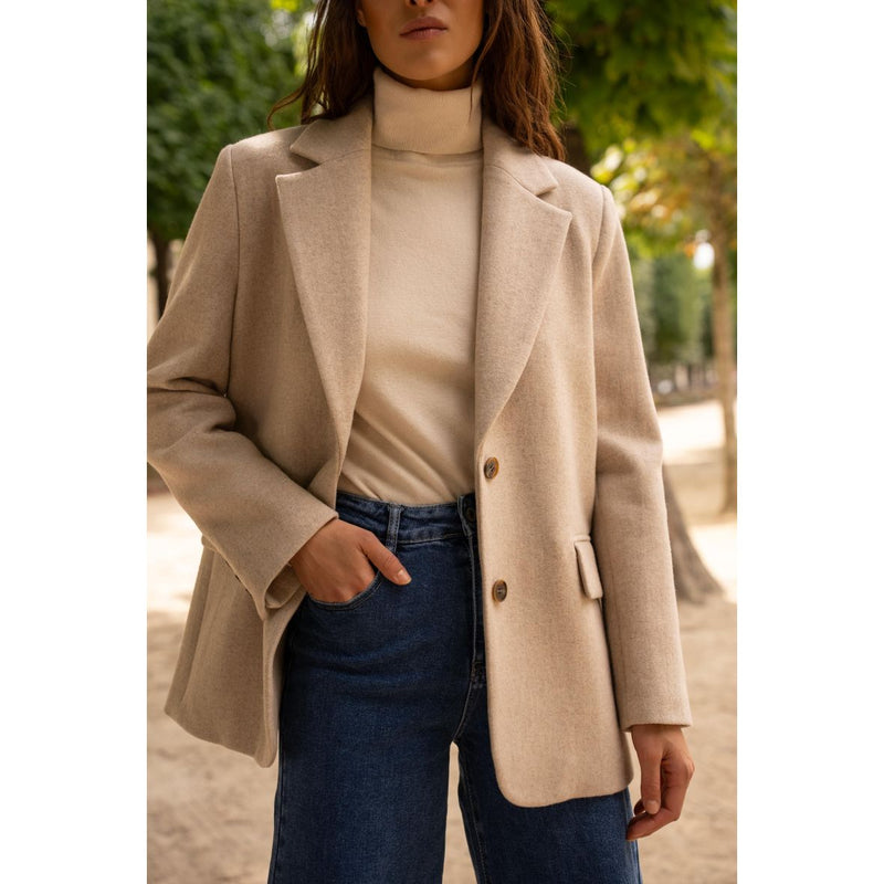 Wool Blazer | Oat