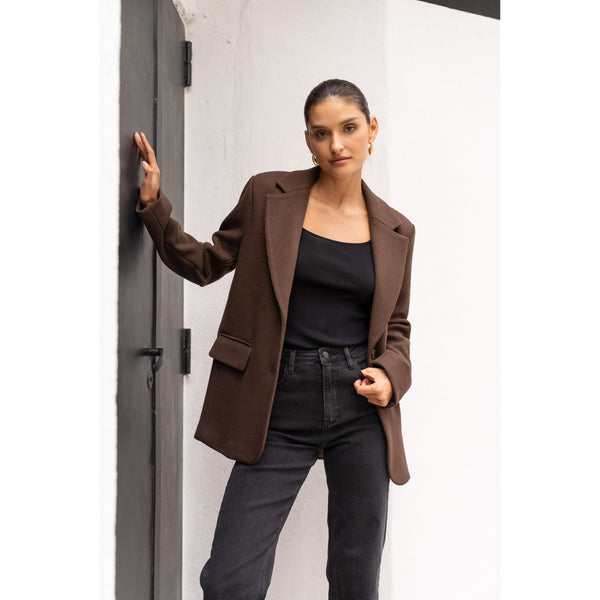 Wool Blazer | Brown