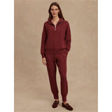 Hawley Half Zip Sweat | Maroon