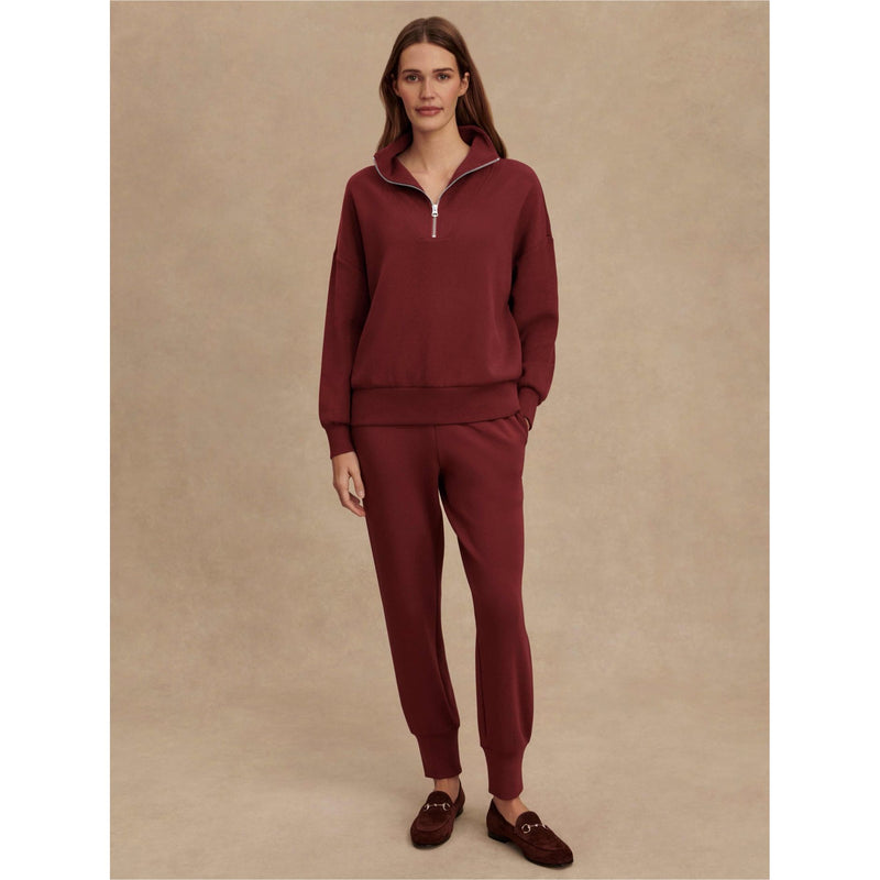 Hawley Half Zip Sweat | Maroon