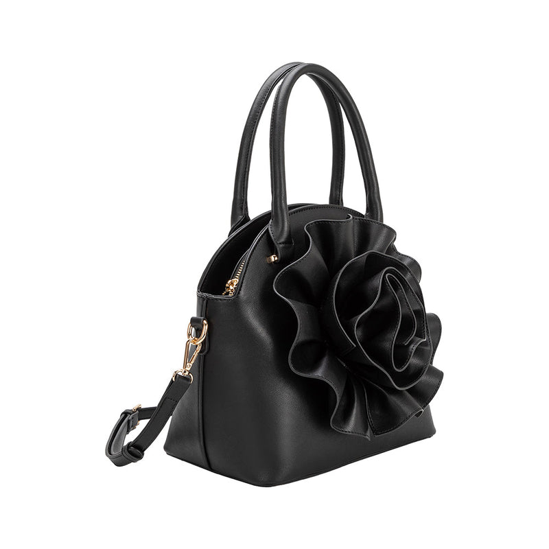 Roxanne Flower Bag | Black