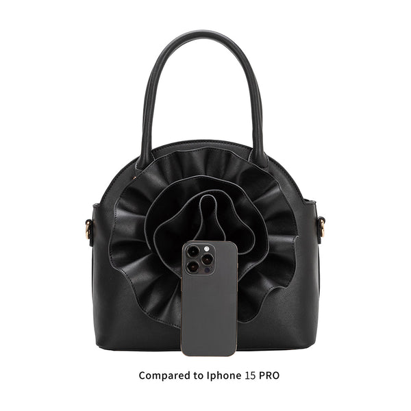 Roxanne Flower Bag | Black