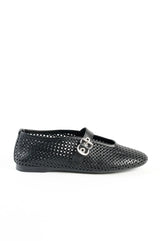 Carroll Leather Flat | Black
