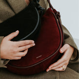 The half Moon | Suede Burgandy