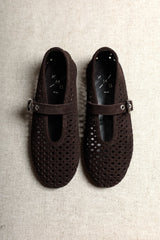 Carroll Flat | chocolate suede