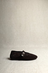 Carroll Flat | chocolate suede