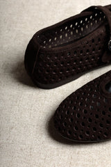 Carroll Flat | chocolate suede