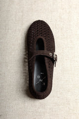 Carroll Flat | chocolate suede