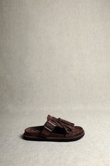Helena Fringe Sandal | chocolate suede
