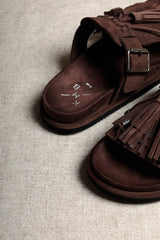 Helena Fringe Sandal | chocolate suede