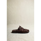 Cecily Suede sandal  | chocolate