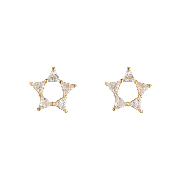 Star Cubic earrings | 9ct. Gold