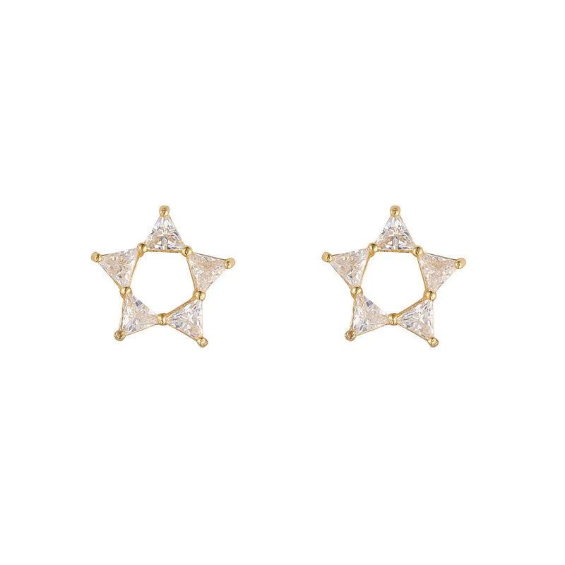 Star Cubic earrings | 9ct. Gold