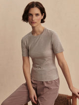 Regina Tee | Taupe Marl