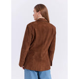 Nathalio Suede Blazer | Caramel Brown
