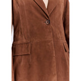 Nathalio Suede Blazer | Caramel Brown