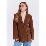 Nathalio Suede Blazer | Caramel Brown
