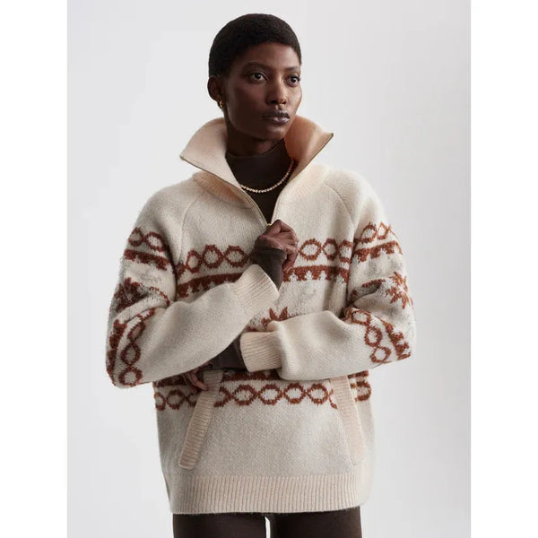 Fair isle half zip jumper outlet