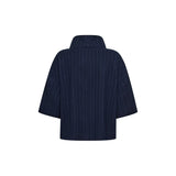 Gabie Pin Funnel Blouse | Navy