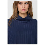 Gabie Pin Funnel Blouse | Navy