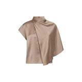 Idun Cape Blouse | Walnut