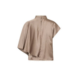 Idun Cape Blouse | Walnut