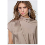 Idun Cape Blouse | Walnut