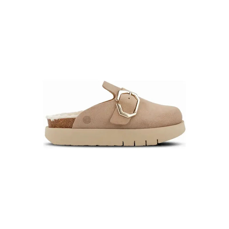 Grisel velour Leather Clog | Taupe