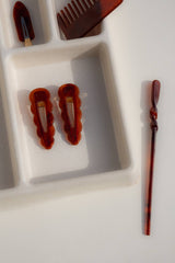Hair Clips | Delicate Red