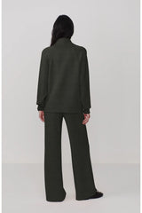 Macie Zip Hem Sweat | Olive Marl