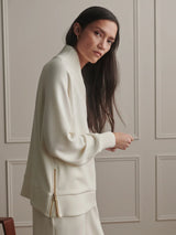 Macie Zip Hem Sweat | Pristine