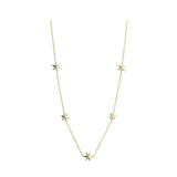 5 Star Necklace 9ct. Gold